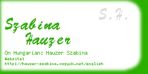 szabina hauzer business card